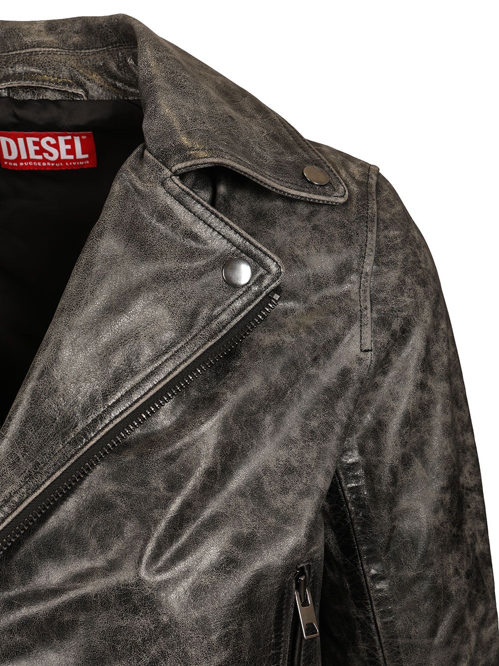 Diesel Biker Jacket Giacche - Grey | 0b10e6d73331c3e48e359a04f395d80a6726d877