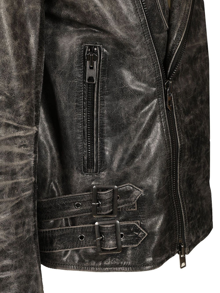 Diesel Biker Jacket Giacche - Grey | f51b3c7830899a1f8890e220981a76abff4eb928