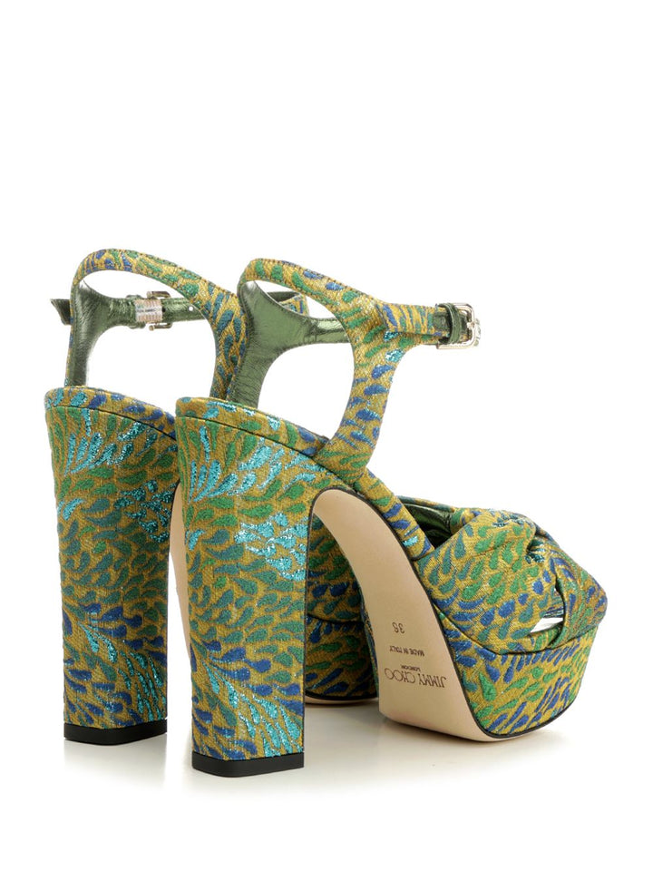 Jimmy Choo Heloise 120 Sandal Sandali - Verde | e7adec0fdbfc7fc44aeec596b266ccf58e970c31