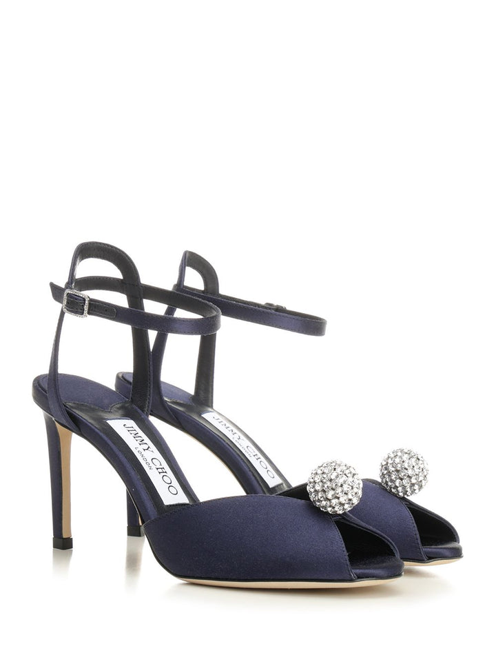 Jimmy Choo Sacora 85 Sandal Sandali - Blu | eb44658f30ec9120e5b71ce49245e391519fabfe