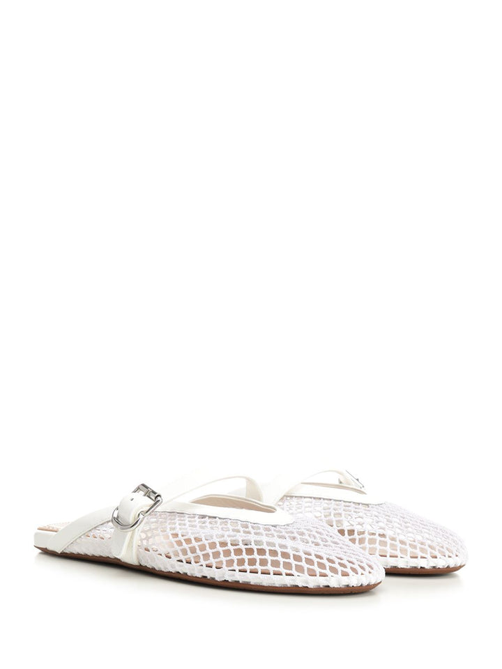 AlaÏA Flat Mesh Mule Scarpe basse - Bianco | 1e0a6d18d428a8bca37ea4f90d98054f1c51117d