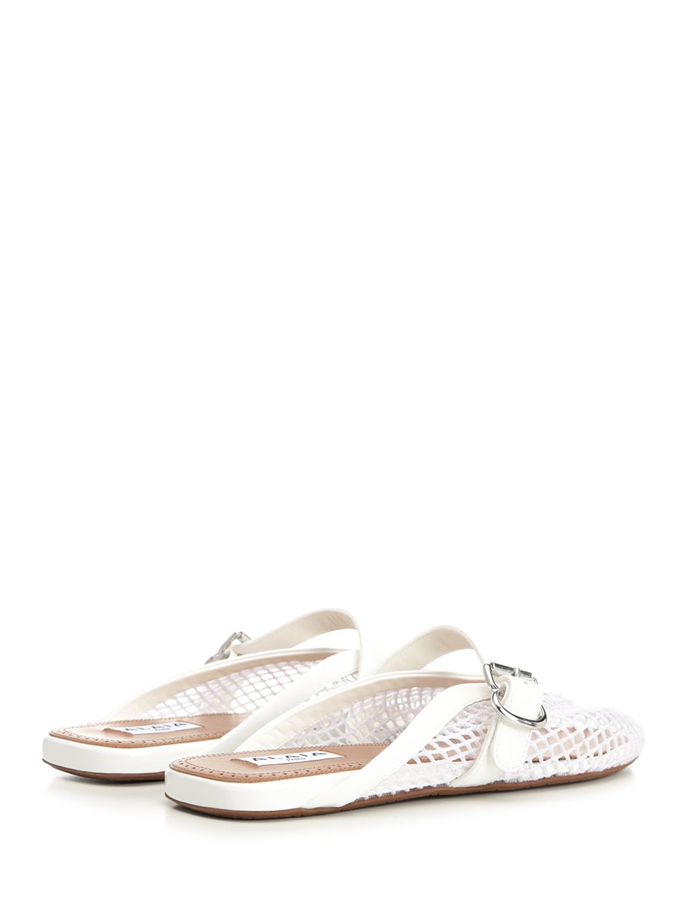 AlaÏA Flat Mesh Mule Scarpe basse - Bianco | 000948f3aa77956bb697e641e723a32476cf406f