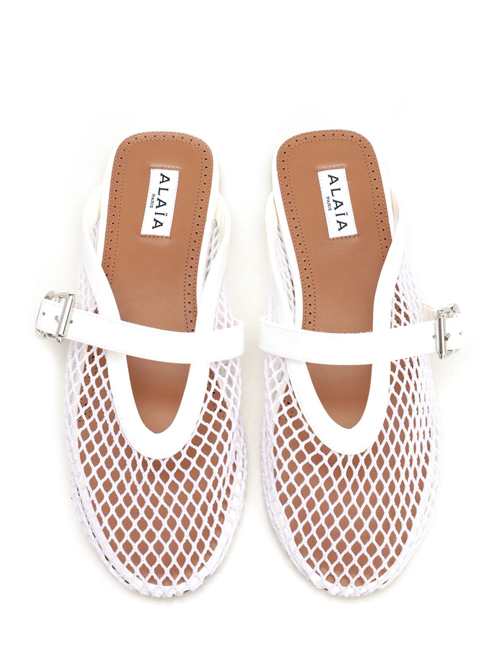 AlaÏA Flat Mesh Mule Scarpe basse - Bianco | d0f1621b98d49b1c2c790858b451188539483451