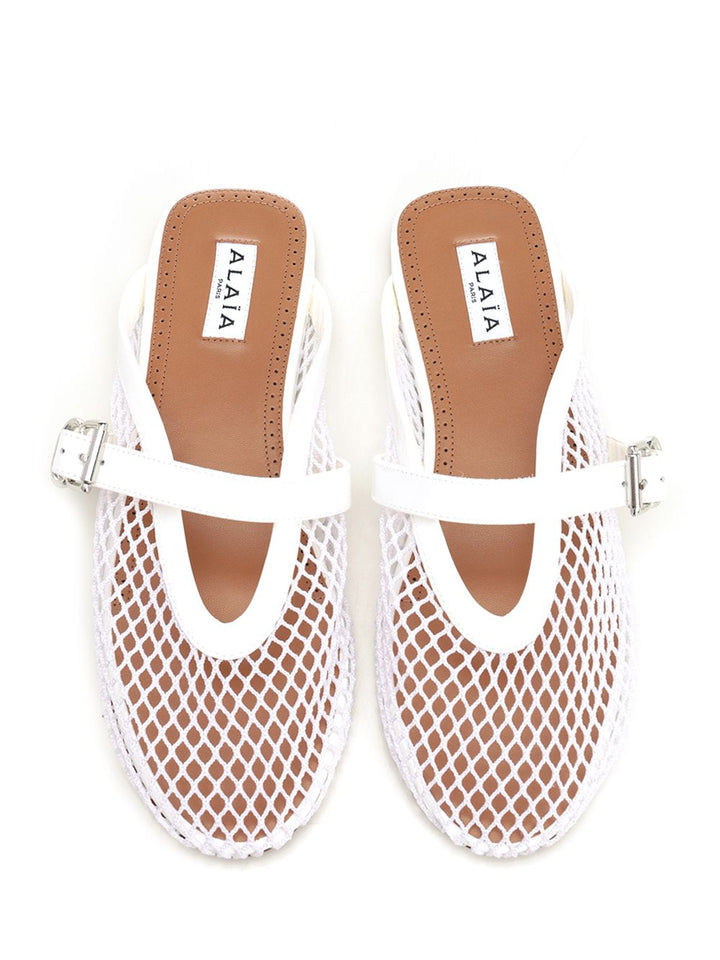 AlaÏA Flat Mesh Mule Scarpe basse - Bianco | d0f1621b98d49b1c2c790858b451188539483451