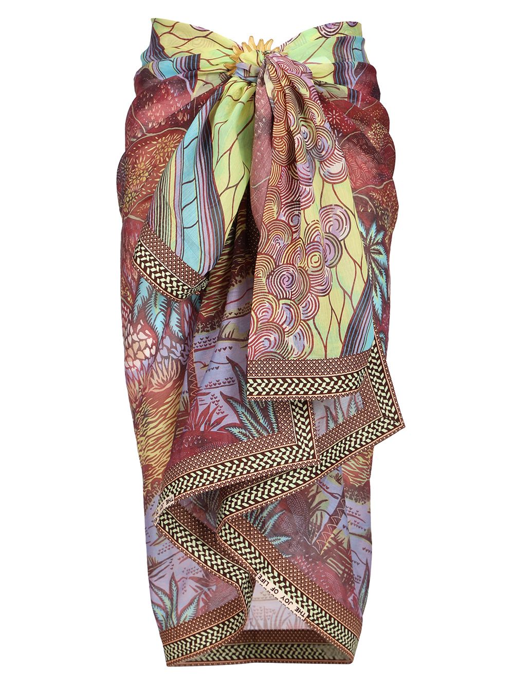 Vlisco Dialogues Rainbow Print Pareo Skirt Gonne - Multicolor | 5ed555bc23b59581a46bd1a2740e7613c7226cec