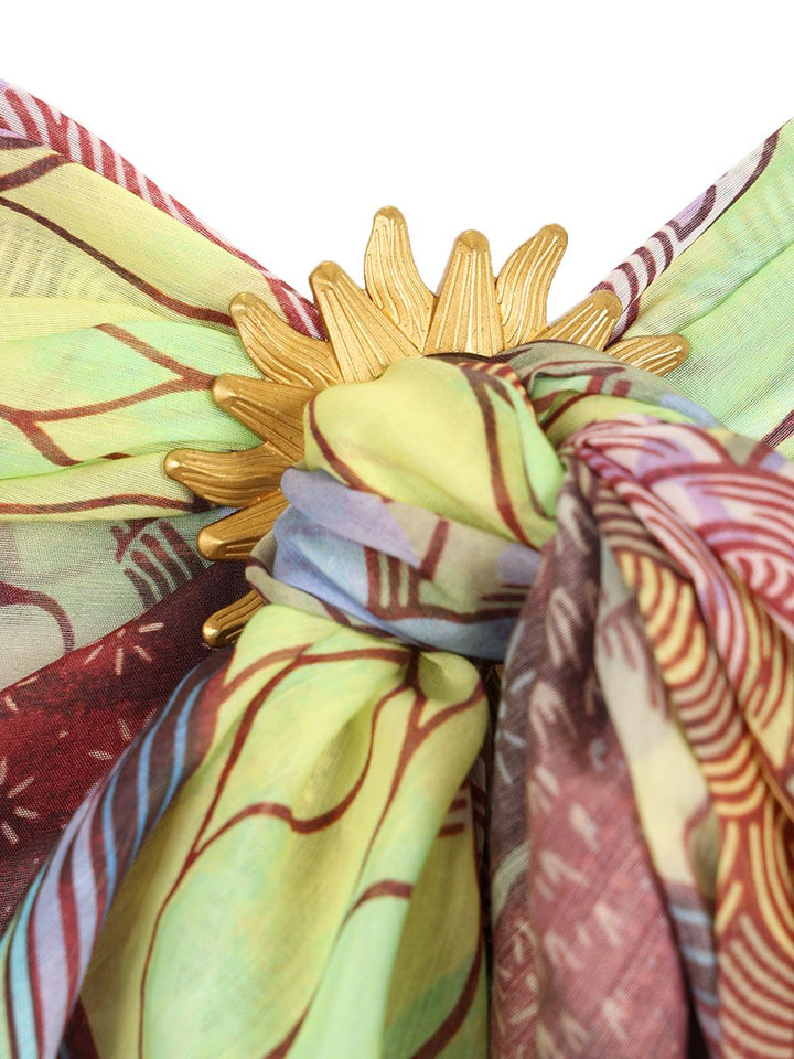 Vlisco Dialogues Rainbow Print Pareo Skirt Gonne - Multicolor | 0724787c05f06b77604b583f0ca1607922bdf788