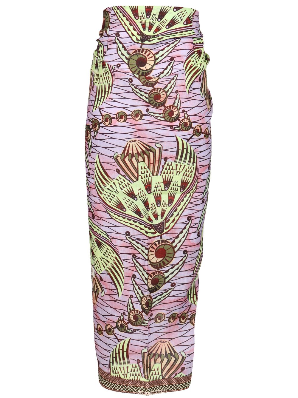 Vlisco Dialogues Sarong Skirt With Strange Flower Print Gonne - Multicolor | 0e72efff9ee41cdaed9fa1351ef77a87a208af74