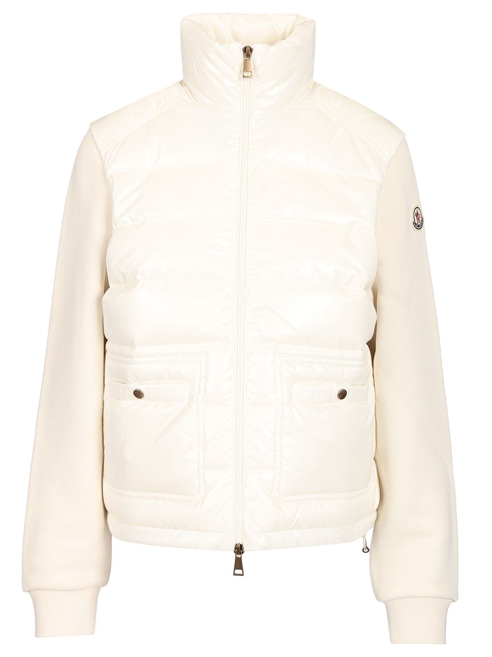 Moncler Zip Up Cardigan Knitwear - Bianco | be491d82475d34a69944cd139e8d2378f8f2f119