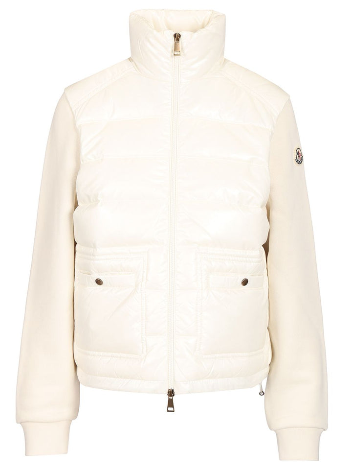 Moncler Zip Up Cardigan Knitwear - Bianco | be491d82475d34a69944cd139e8d2378f8f2f119