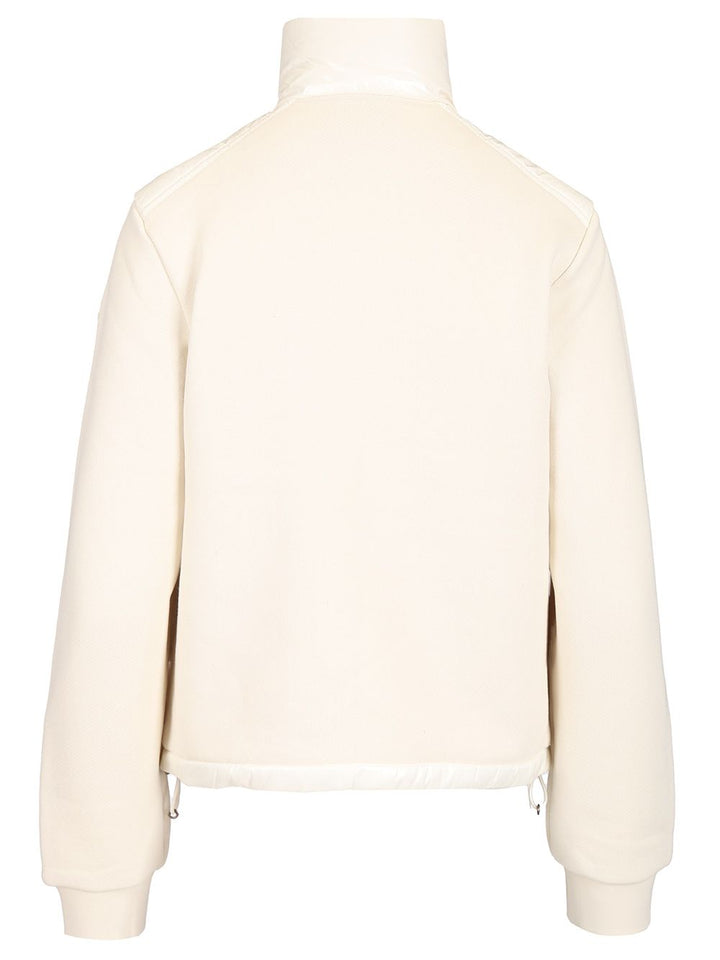 Moncler Zip Up Cardigan Knitwear - Bianco | ea48d1f64e9a34b51228a15aed1da40d4469498b