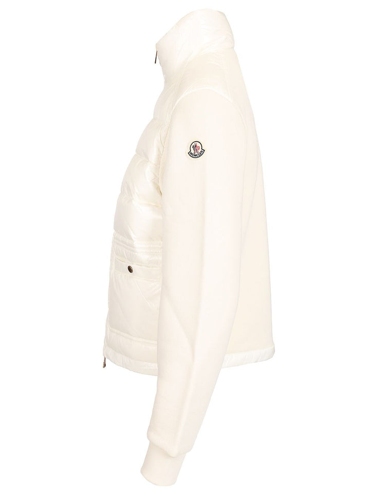 Moncler Zip Up Cardigan Knitwear - Bianco | 3b31574b0723510b885467004811dd73ea945bf8