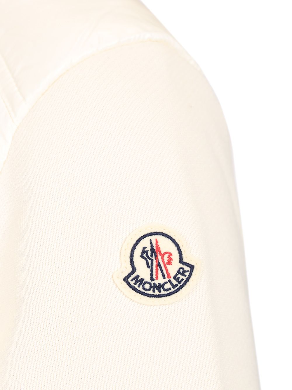 Moncler Zip Up Cardigan Knitwear - Bianco | 94fba929a0a85531fe2acbb557ed367634defdc2