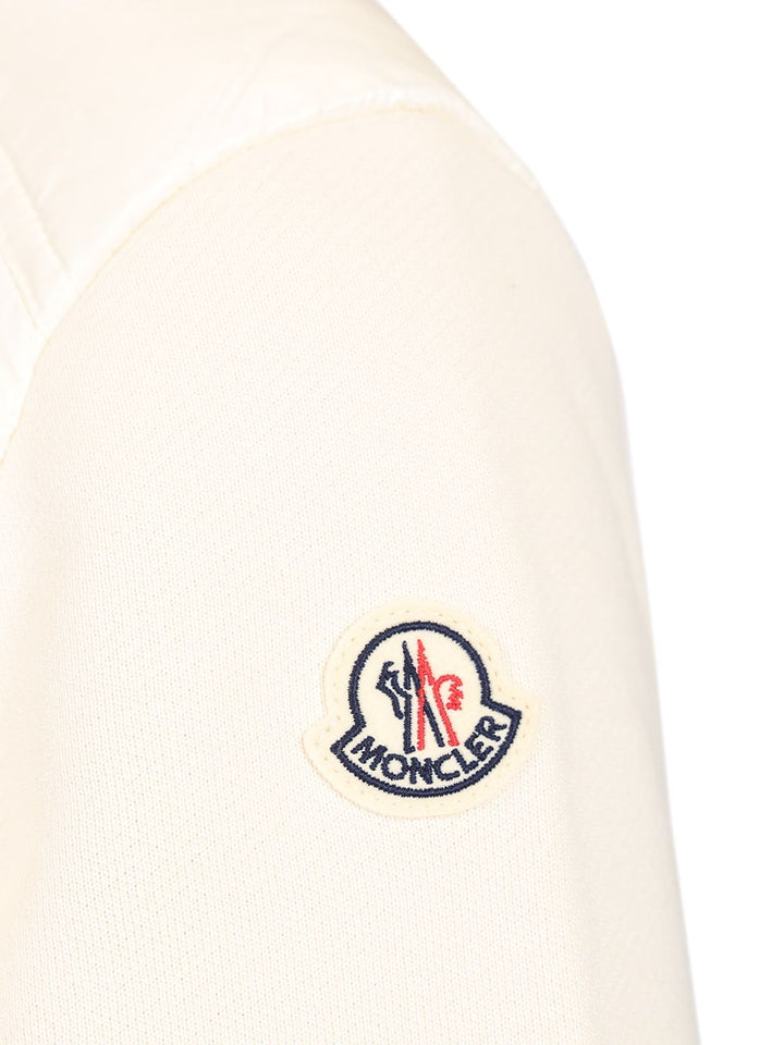 Moncler Zip Up Cardigan Knitwear - Bianco | 94fba929a0a85531fe2acbb557ed367634defdc2