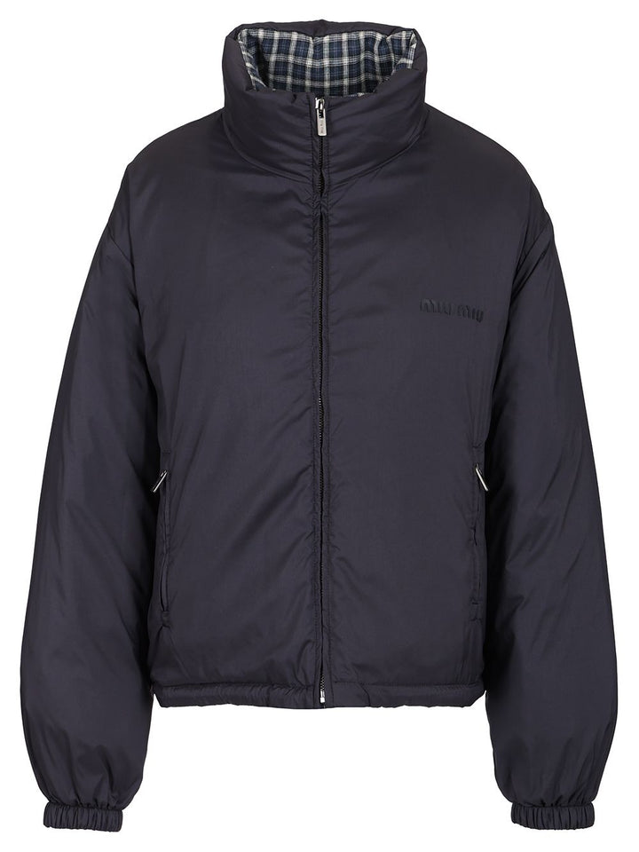 Miu Miu Reversible Down Jacket Coats - Blu | 8a3054fbb8e09e1612af0367d7747f1f80b667ab