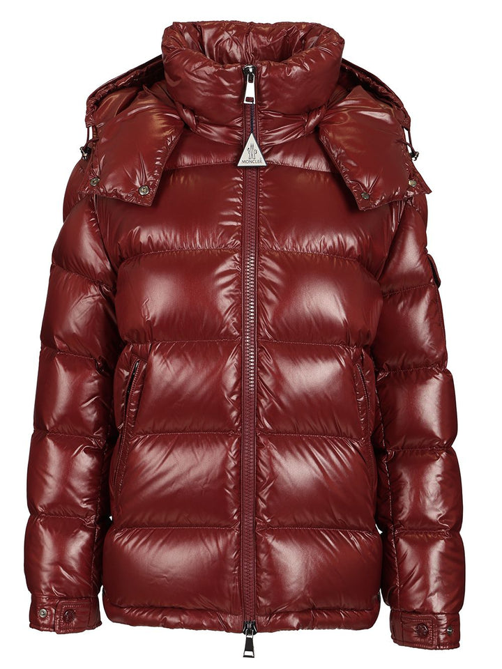 Moncler Maire Short Down Jacket With Hood Giacche - Bordeaux | 22d49c518f66b8027a924d2d3b1abb6a725b5f95