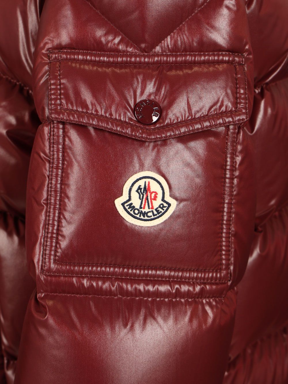 Moncler Maire Short Down Jacket With Hood Giacche - Bordeaux | e4ec0c687a58aec80bda2145d9eb13c42ee02f0f