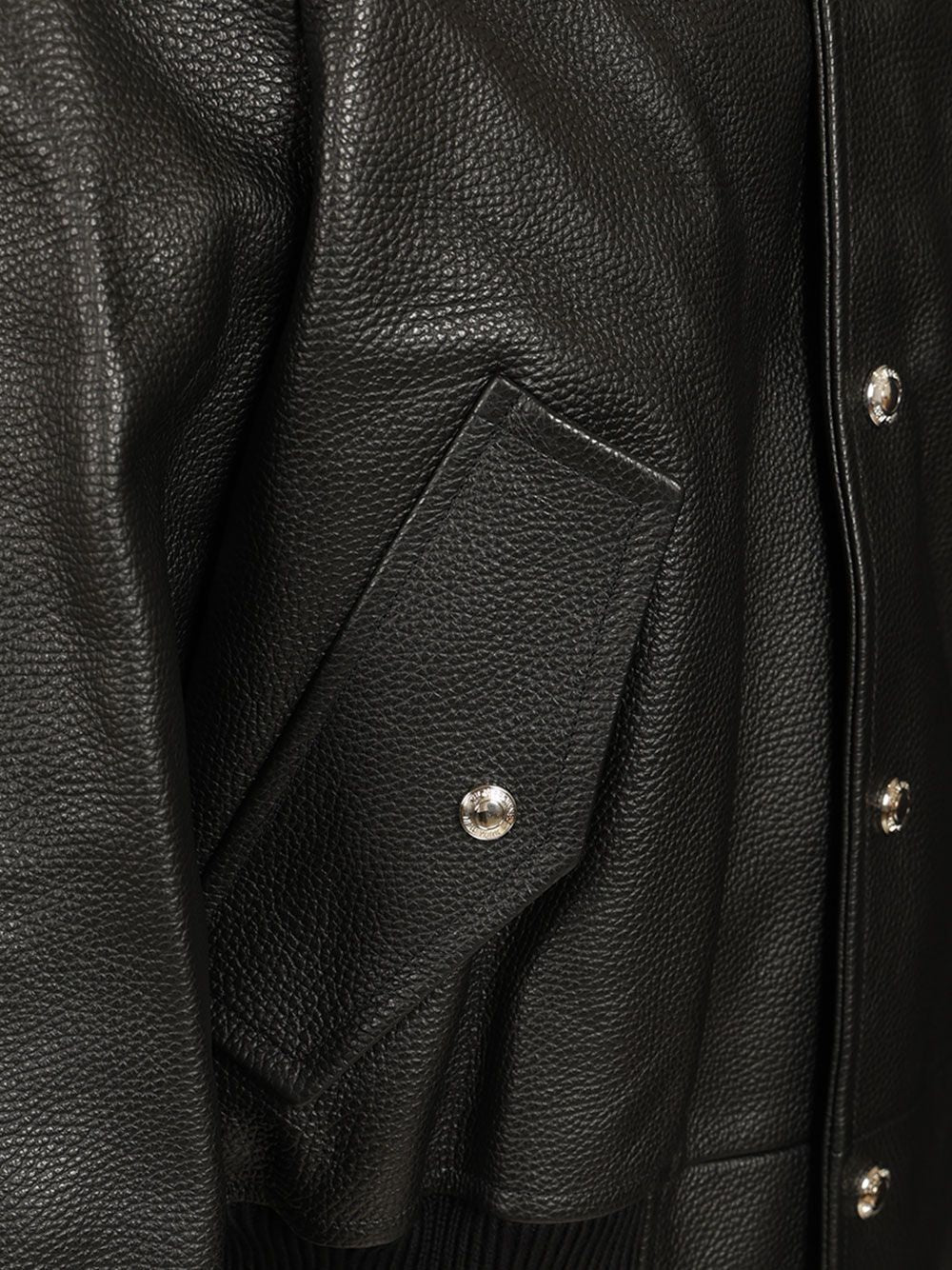 Thom Browne 4-Bar Leather Bomber Jacket Giacche - Nero | 6128b1568053fdd04c643ada5a2dbbe606ba6ead