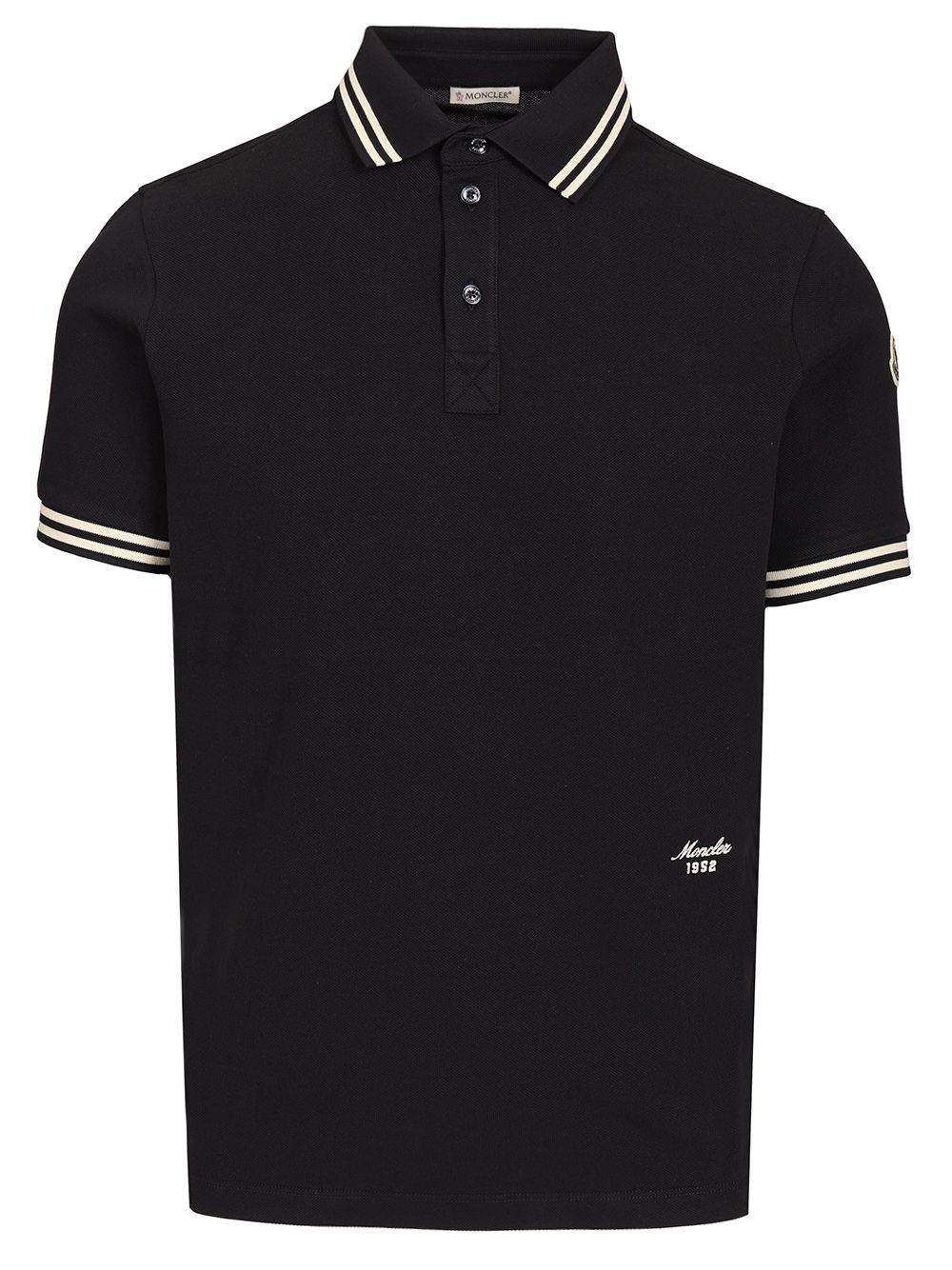 Moncler Piqué Polo shirt - Nero | f78c9c66f3302db5f13d164c59d44097851bd23f