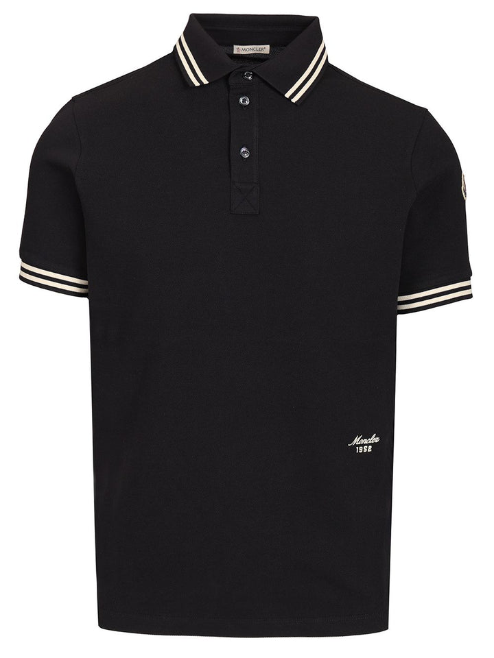 Moncler Piqué Polo shirt - Nero | f78c9c66f3302db5f13d164c59d44097851bd23f