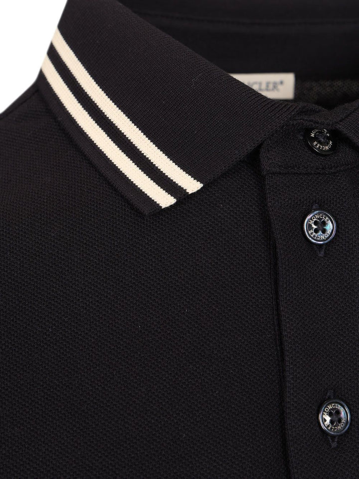 Moncler Piqué Polo shirt - Nero | 2b14f96e5d37a19c050e19c97ab1ef24670d017c