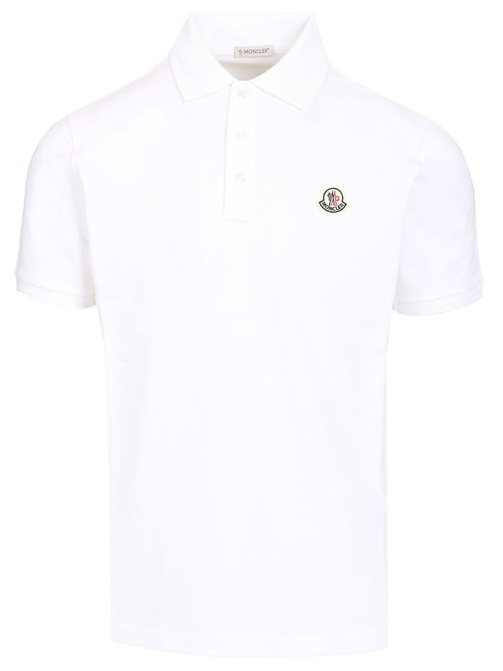 Moncler Short-Sleeved Polo shirt - Bianco | fe6d6dede6d9e0f571b62db93836f2c528b5ff28