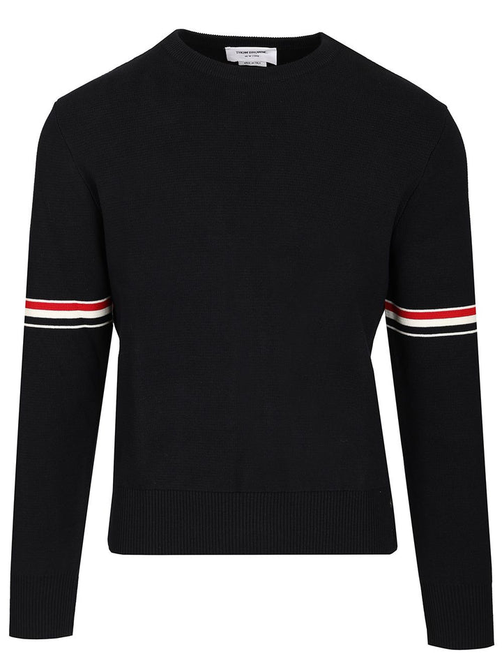 Thom Browne Milano Stitch Crew Neck Sweater Knitwear - Blu | 219fa9568eb3036686bcf03e37cab350f7455b70