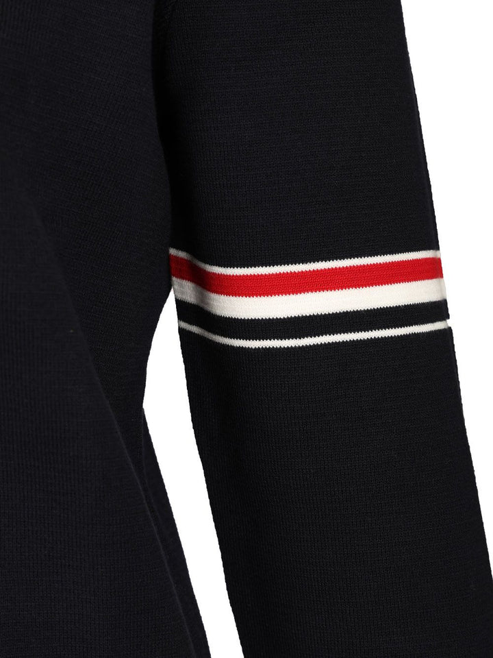 Thom Browne Milano Stitch Crew Neck Sweater Knitwear - Blu | 2727d197b984f36659da1e7c9b5379c2b5f8c7dd