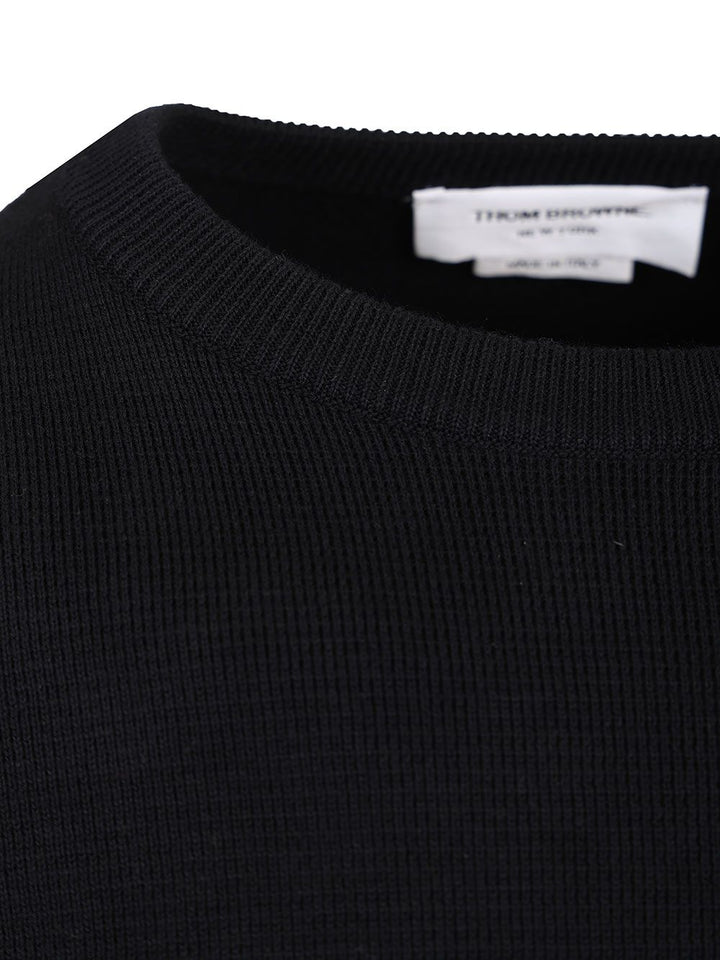 Thom Browne Milano Stitch Crew Neck Sweater Knitwear - Blu | ccd0153965a1fb78b4d31dfb13bd61cce506d8e2