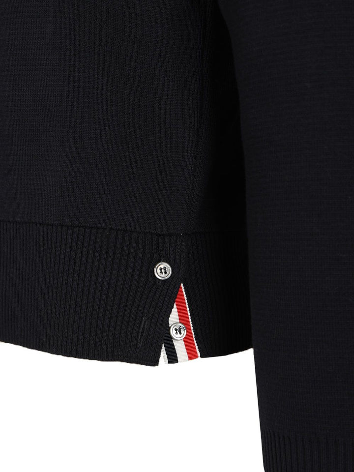 Thom Browne Milano Stitch Crew Neck Sweater Knitwear - Blu | 09084e185137f675482ec973034b8b44729b3a6a
