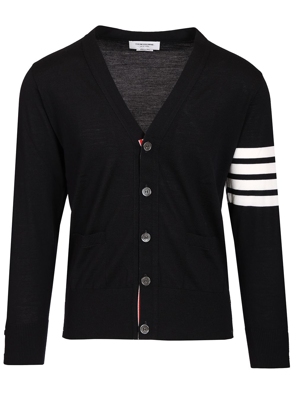 Thom Browne Classic 4-Barrelled Merino Wool Cardigan Knitwear - Blu | f348ba1a91994218e2673eee8a66833482d39c20