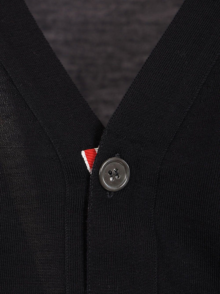 Thom Browne Classic 4-Barrelled Merino Wool Cardigan Knitwear - Blu | 9cec54f27793c3886ad89f42cec6354d506962d5