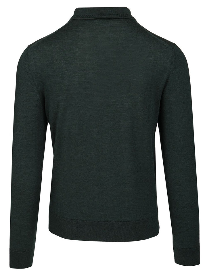 Etro Wool And Silk Polo Shirt Knitwear - Verde | e5b1afc79828e344134e21c111bc260581f52c0e