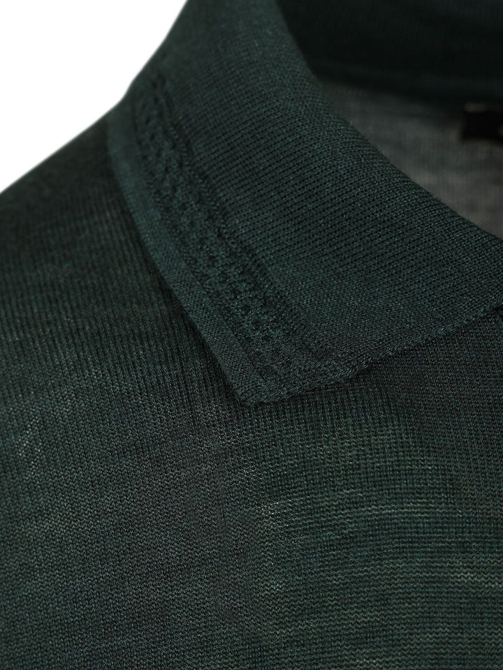Etro Wool And Silk Polo Shirt Knitwear - Verde | a16f07f7c1eccfb9221dc77d47eeb9fc752037da