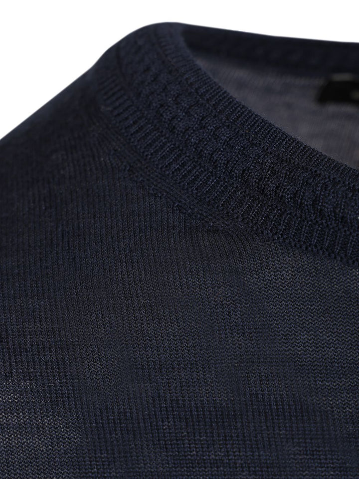 Etro Wool And Silk Sweater Knitwear - Blu | 04f4d7cc050ef17f185510cd09f71ab0c2a36aba