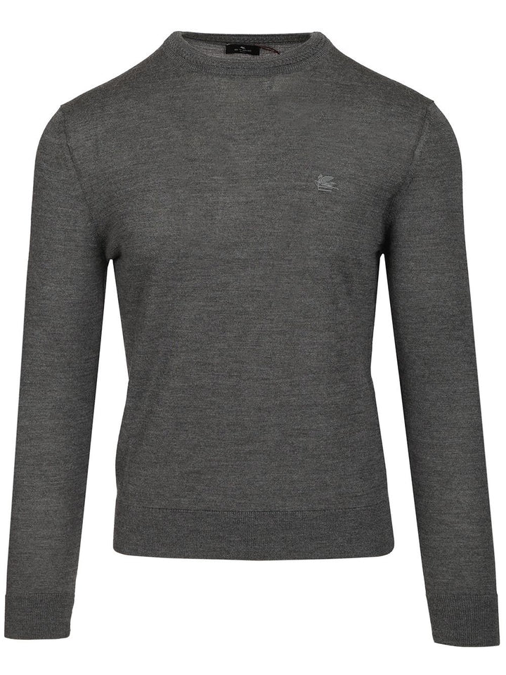 Etro Wool And Silk Sweater Knitwear - Grey | 5323ed25f3e5b9626952727c42f7f134d2d9777e