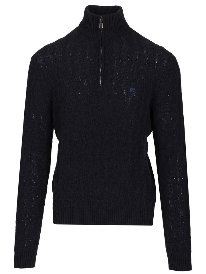 Etro Cashmere Turtlenceck Knitwear - Blu | 227fb5e64b69632e63ebdb60ce0078e59071704d