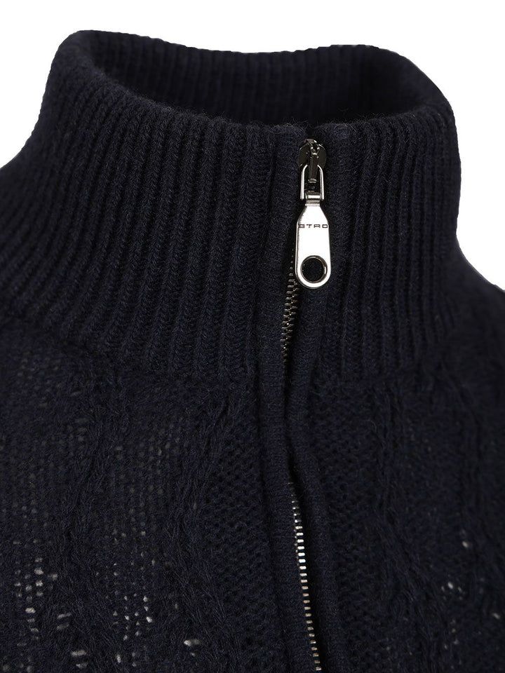 Etro Cashmere Turtlenceck Knitwear - Blu | 8969340a7249ed423f1961bfc8e9dce848226de7