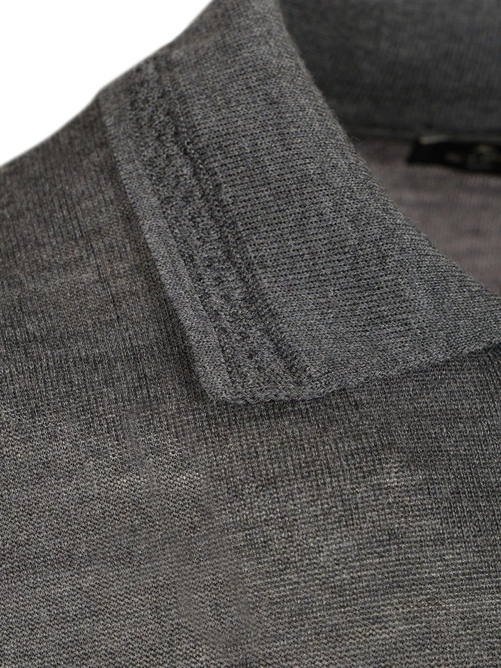 Etro Wool And Silk Polo Shirt Knitwear - Grey | 8682603bbb64dd3d81a0d5219f5a59ae82dbcff8