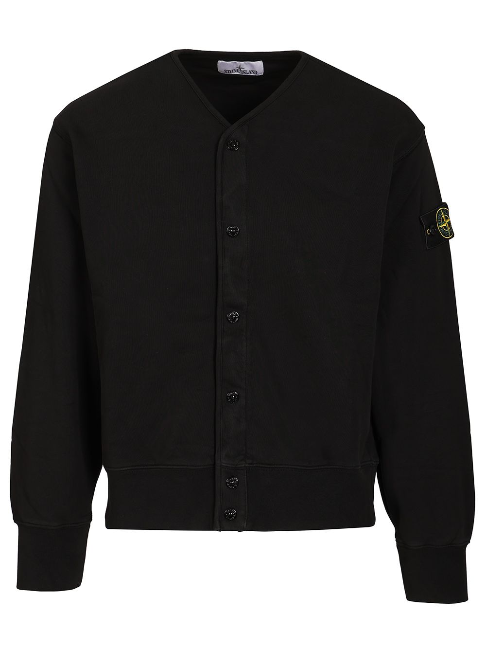Stone Island Organic Cotton Fleece, Garment Dyed Sweatshirts - Nero | 7a13b29439586507455756ca04985f0382ed4c2d