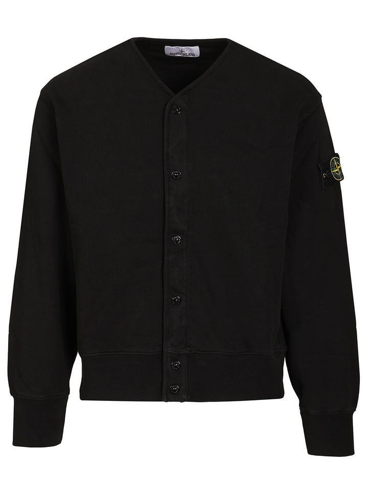Stone Island Organic Cotton Fleece, Garment Dyed Sweatshirts - Nero | 7a13b29439586507455756ca04985f0382ed4c2d