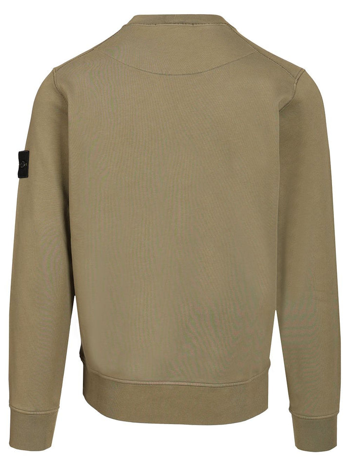 Stone Island Organic Cotton Sweatshirt Sweatshirts - Verde | 083496d57ff73c4f69caf1629b51bf84a00f1d2f