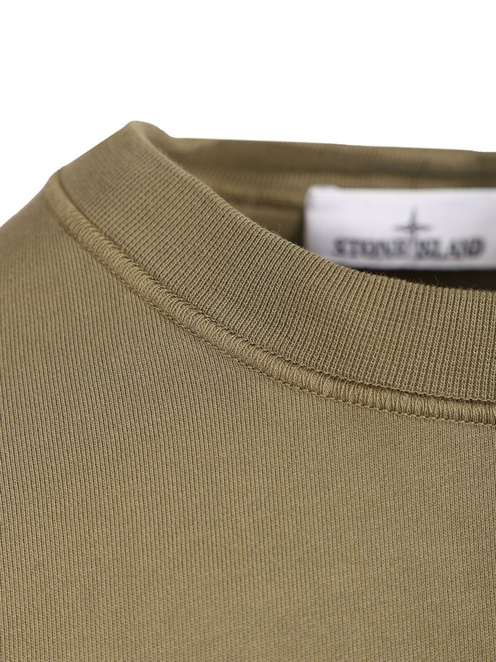 Stone Island Organic Cotton Sweatshirt Sweatshirts - Verde | 992df53ad5f47d548dc85e22bc17f00722364974