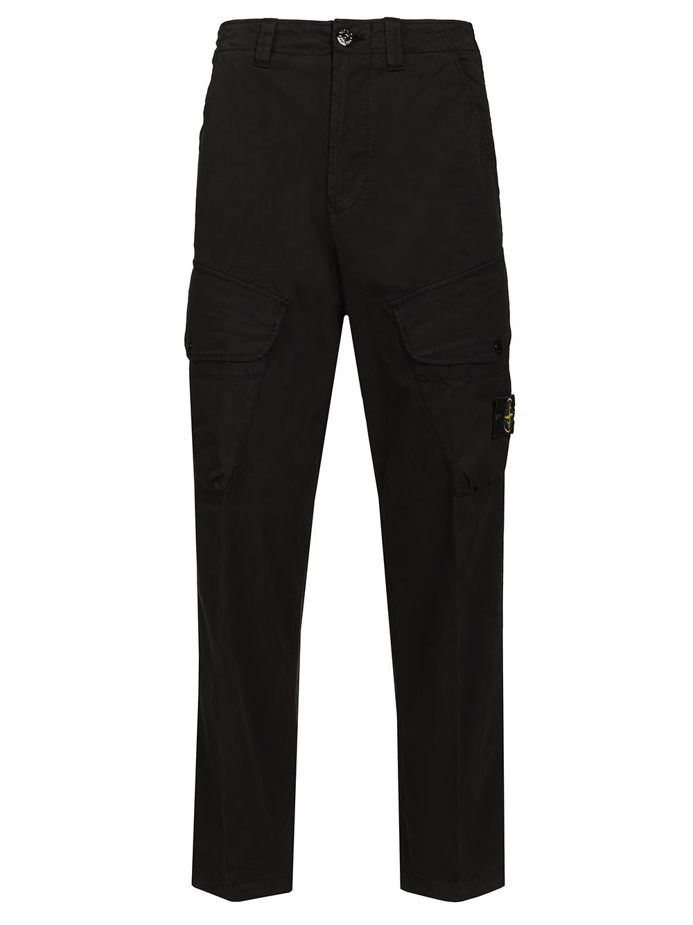 Stone Island Stretch Organic Cotton Twill Cargo Trousers - Nero | cd447687a95f5473acdf3c7e7ff27d1d793b25dd