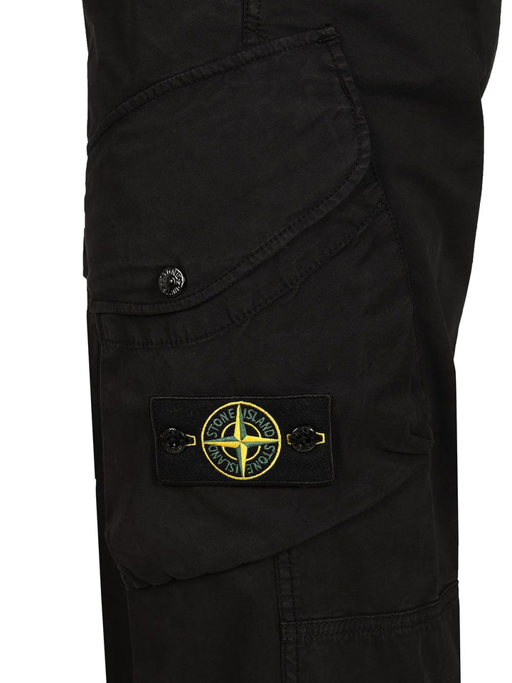 Stone Island Stretch Organic Cotton Twill Cargo Trousers - Nero | 15b3bf228fd33d8758d7c27b8bdd4de152d5c2e7