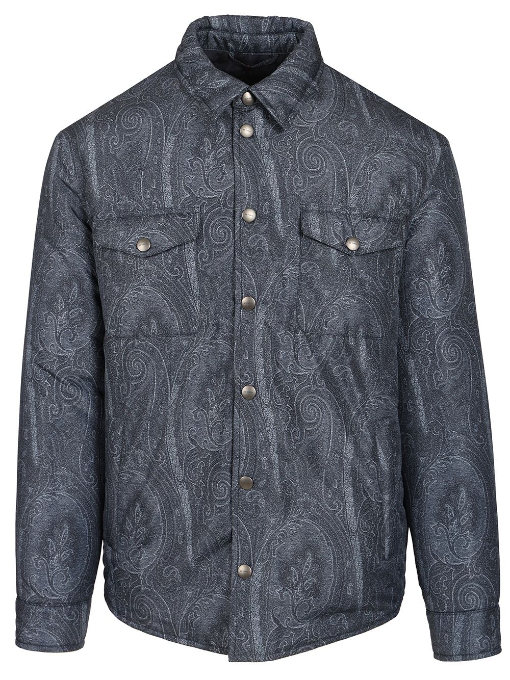 Etro Paisley Decoration Overshirt Giacche - Blu | 17f98a62d888a8d9a0734b0ef5b43bbd397c246d
