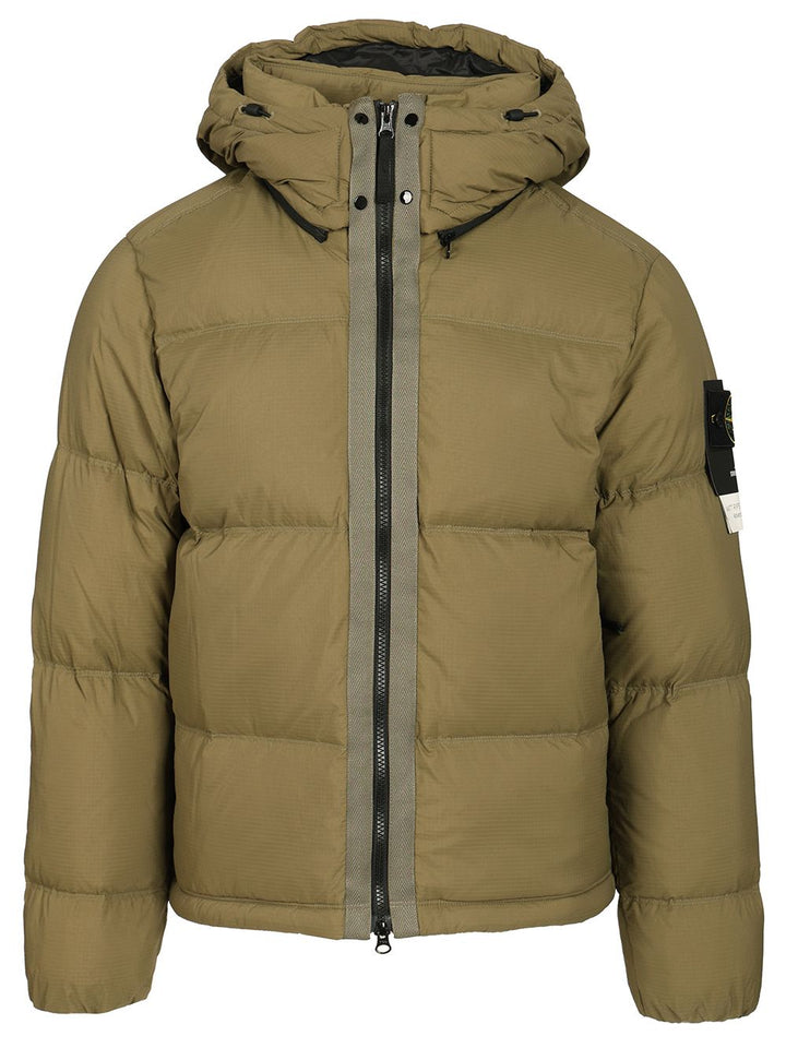 Stone Island Down Jacket In 6.6 Ripstop Nylon Cordura® Coats - Verde | ef9fdf89ee3b1aaeecf15bf763169572f3beb484
