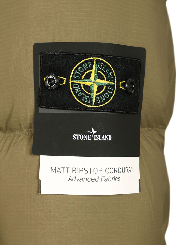 Stone Island Down Jacket In 6.6 Ripstop Nylon Cordura® Coats - Verde | 5bf6e77adf14fcf6a2ad553549f64917c873b41e