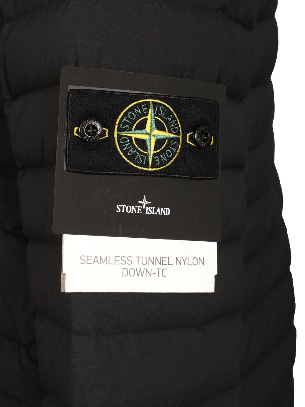 Stone Island Hooded Down Jacket In Stretch Fabric Coats - Nero | bb225f6373cf6a378c083c5a392eb3d88489e263
