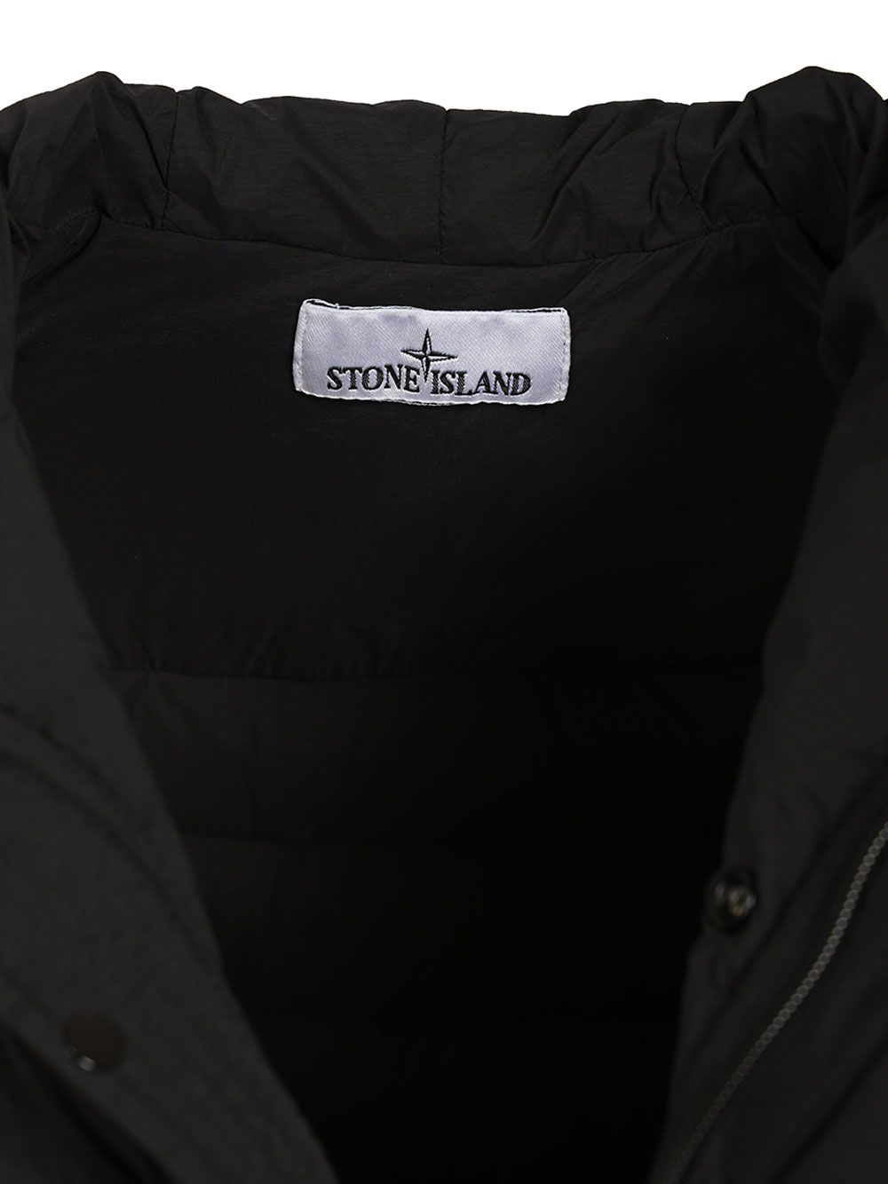 Stone Island Hooded Down Jacket In Stretch Fabric Coats - Nero | 00bd61a290b70af0144047a34943b79df848bb1a