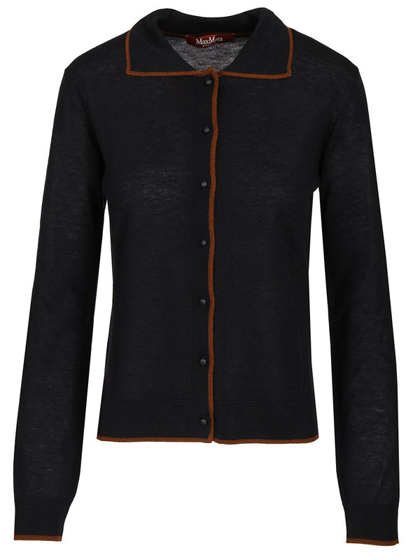 Cardigan With Collar Knitwear Blu